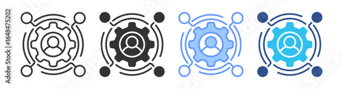 Job Competency Multi Style Icon Set Vector Collection 