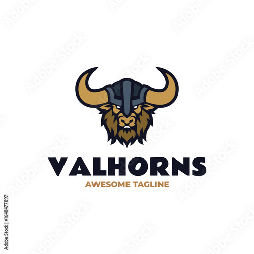 Mascot Viking Horn Logo Design