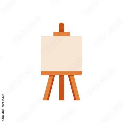 Artist's easel with blank canvas ready for creative expression and artistic inspiration