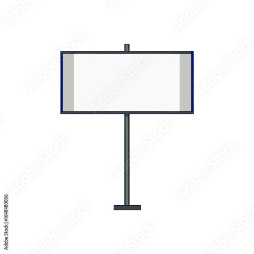 Modern digital billboard with blank screen ready for impactful advertising message