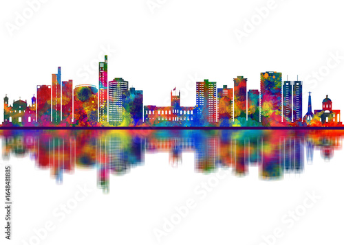 Tableau sur toile Asunción Paraguay Skyline