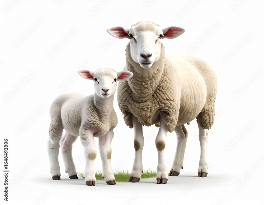 Fototapeta premium Goat and kid