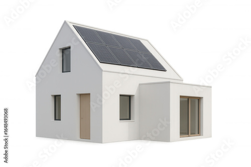 Wallpaper Mural Modern white house with solar panels on the roof, promoting renewable energy and sustainable living, isolated on transparent background Torontodigital.ca