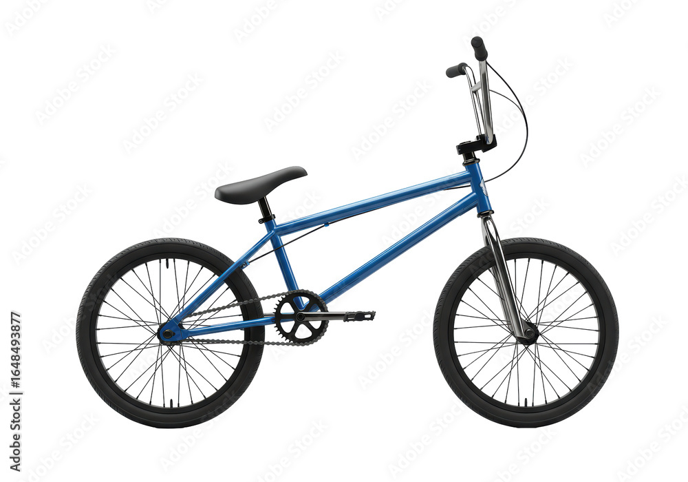 Fototapeta premium Isolated Blue BMX Bike for Extreme Sports