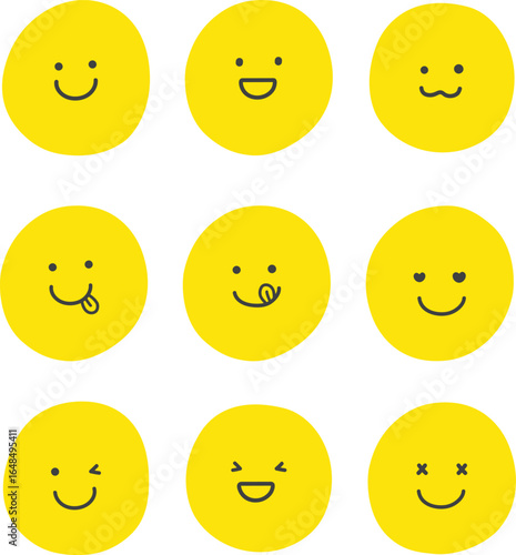 smile sticker illustration 