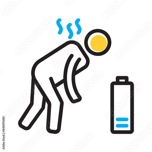 Vector multi color icon for Fatigue