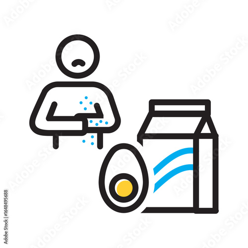 Vector multi color icon for Protein allergy