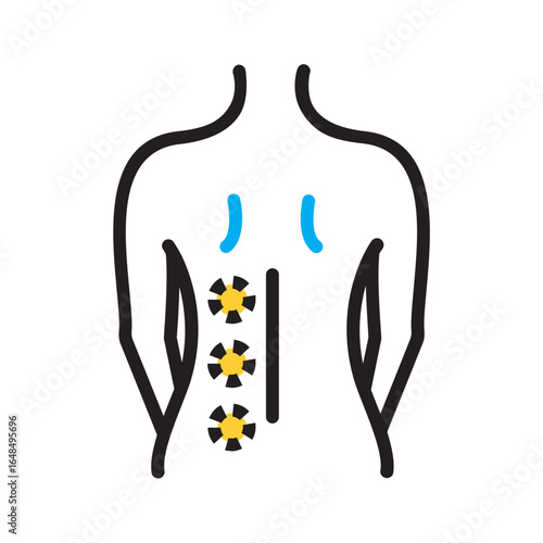 Vector multi color icon for Inflammation
