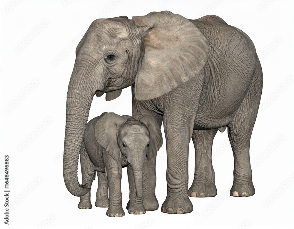 Obraz premium Elephant and calf