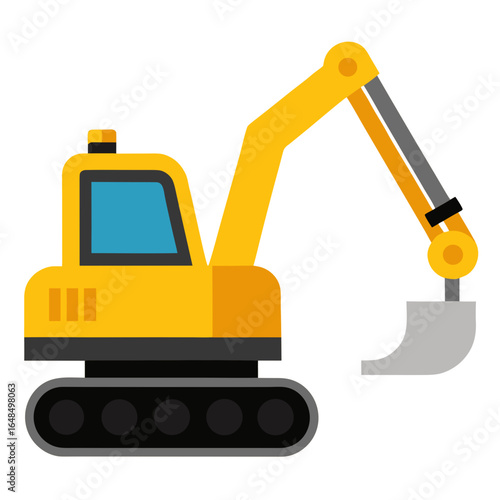 Silhouette of Mobile Crane Crawler Heavy Vehicle Vector Illustration