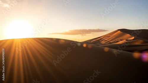 Golden Hour Desert Sands: Majestic Dunes at Sunset