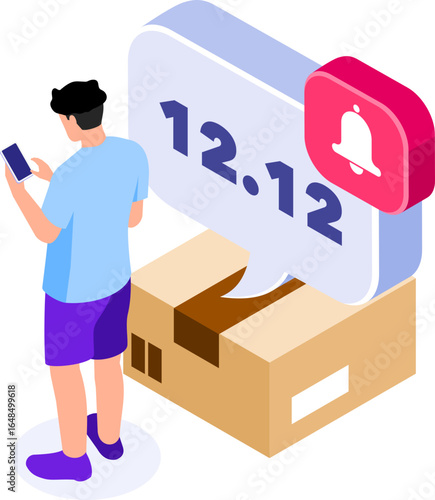 Isometric Shopping and E-Commerce Icons Set