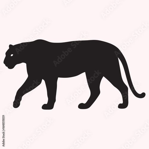 Tiger Illustration – Stylized Black and White Wildlife Predator