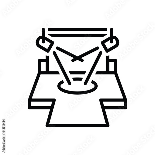 Black line icon for fashion show