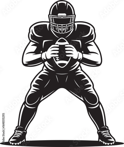 Quarterback ready to throw touchdown pass in game