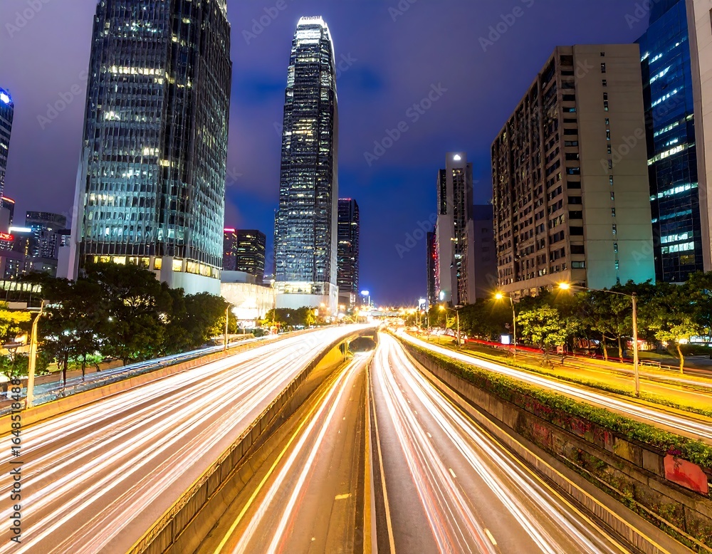 Fototapeta premium City highway at twilight