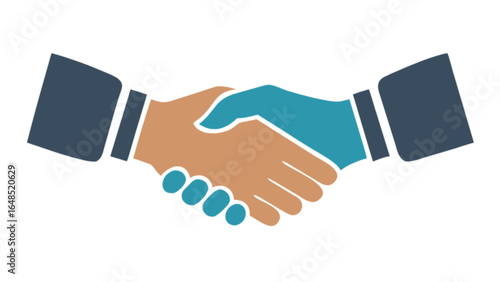 Business partnership handshake agreement collaboration deal cooperation teamwork success vector