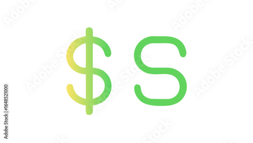 Dollar sign and s letter vector illustration for finance and currency related design projects and presentations