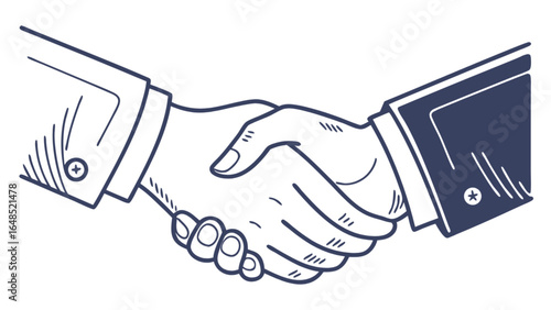 Business handshake agreement partnership deal cooperation success vector illustration concept