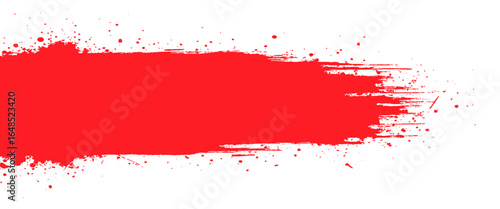 Vector red and white grunge texture splashes background brush stroke spray