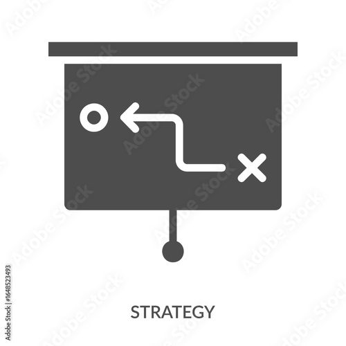 Strategy Icon Line Style. Design Vector Illustration
