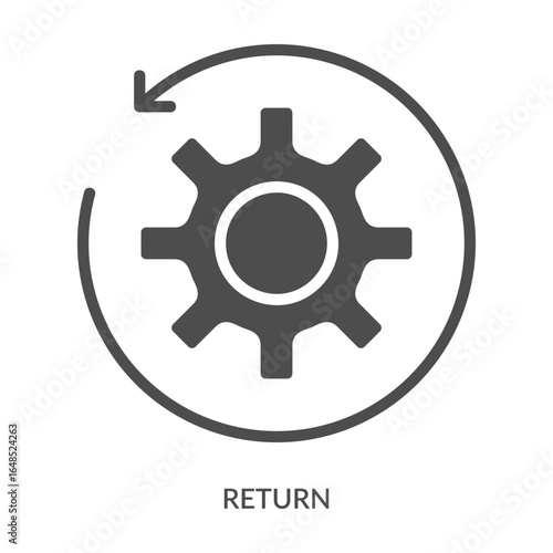 Return Icon Line Style. Design Vector Illustration