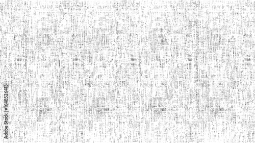 Grunge halftone texture overlay. Distorted noise pattern with irregular black pixel dots. High detail background for vintage design.