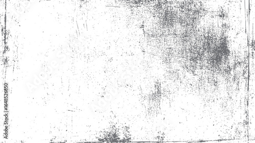 Grunge texture with heavy distressed right side and scattered scratches. Vintage worn surface design with faded and rough weathered edges.