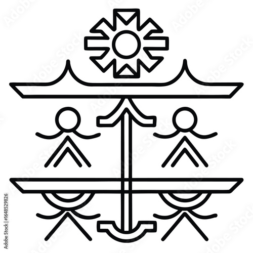 Ancient Symbol of Balance Justice and Harmony Representing Celestial Forces