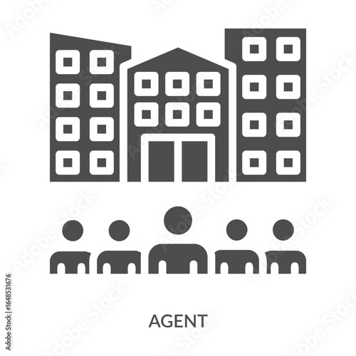 Agent Icon Line Style. Design Vector Illustration