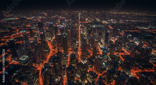 夜景都市風景写真素材