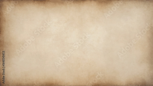 Vintage ancient worn paper texture, old paper or parchment background. Vector art with black border.