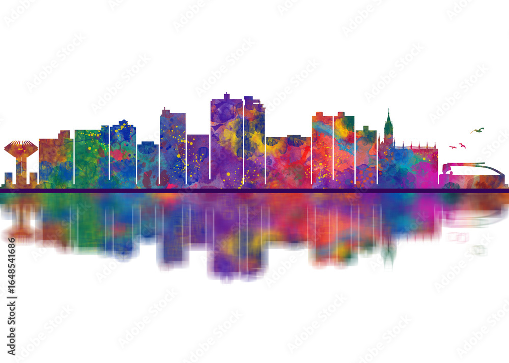 Fototapeta premium Feira de Santana Brazil Skyline. Cityscape Skyscraper Buildings Landscape City Downtown Abstract Landmarks Travel Art