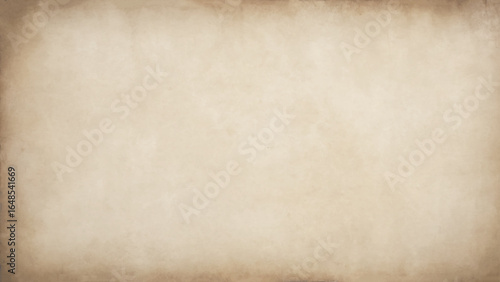Vintage ancient worn paper texture, old paper or parchment background. Vector art with black border.