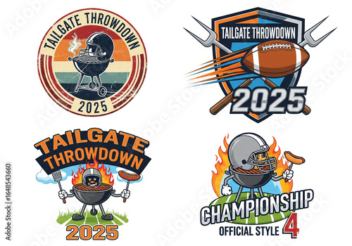 Score a touchdown with these vibrant tailgate and football grilling graphics!