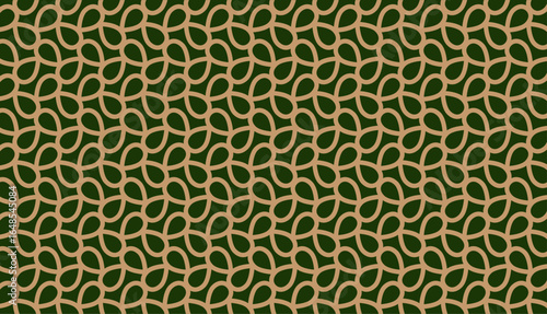 Seamless tropical leaf grid pattern background, 100% editable vector concept.