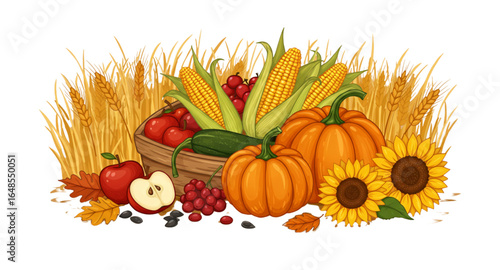 autumn still life with vegetables