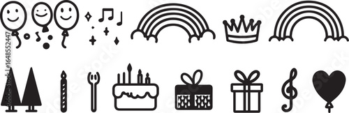 Vector illustration of an abstract background with a happy birthday celebration cupcake and candles