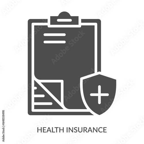 Health Insurance Icon Line Style. Design Vector Illustration