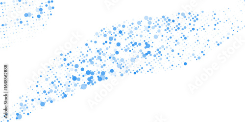 Light Blue, blue vector white banner with set of circles, dots. Donuts Background. Creative Design Template. Technological halftone illustration.