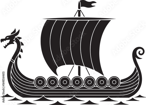 Iconic Viking ship sails across the sea