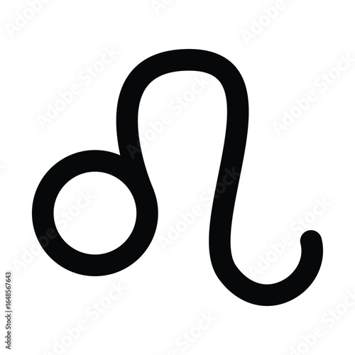 Leo Zodiac Symbol. Astrological Sign Illustration. Leo Horoscope Icon.