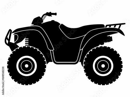 quad bike silhouette: atv four wheeler icon