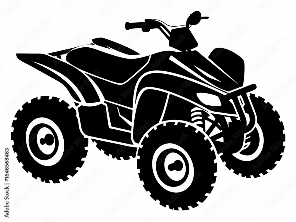 Obraz premium quad bike vector art: atv offroad vehicle drawing