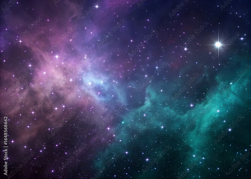 Abstract astronomy design with radiant purple nebula clouds, shining starburst, black galaxy sky, and glowing universe elements forming a cosmic space background full of light, energy, and infinity. Abstract astronomy design with radiant purple nebula clouds, shining starburst, black galaxy sky, and glowing universe elements forming a cosmic space background full of light, energy, and infinity.