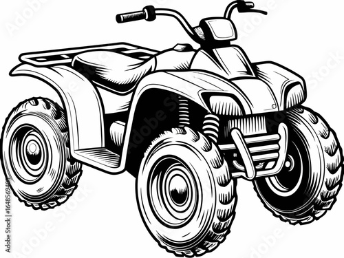 all-terrain quad vehicle vector