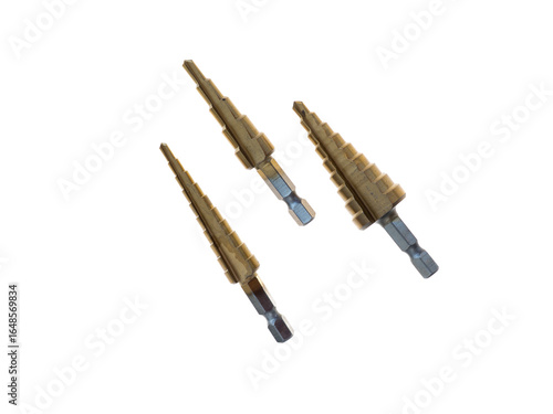 Cone Stepped Metric Drill Bit Set 3 PCS. Wood Metal