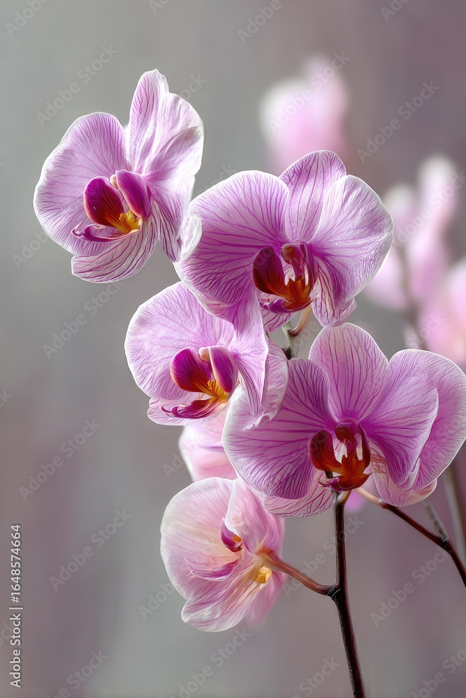 Obraz premium Close-up of delicate pink orchids (1)