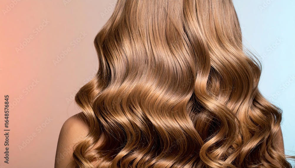 Fototapeta premium Close-up of a woman's wavy hair