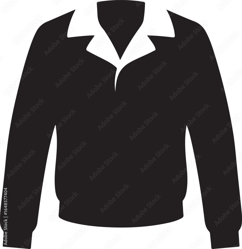 Black Pullover Sweatshirt with White Collar Illustration for Clothing Designs and Fashion Concepts Graphic Resource Element Black Pullover Sweatshirt with White Collar Illustration for Clothing Designs and Fashion Concepts Graphic Resource Element
